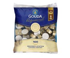 bolsius Teelichter weiß, 100er Packung Brenndauer: 8 Stdn.