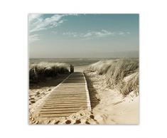 STYLER GL114 Glasbild, Glas, beige, 0.4 x 30 x 30 cm