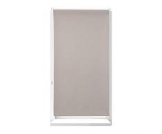 Relaxdays Thermorollo, blickdicht, Verdunkelungsrollo, Thermobeschichtung, Gesamt: 80x210 cm, Stoffbreite 76 cm, braun
