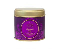 Shearer Candles SC0641 Kerze Victorian Winter, Duft Winterfeige, in goldfarbener Dose mit Schraubverschluss, Violett