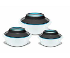 zinel microwow isoliert Mikrowelle Kasserolle Set, Plastik, blau, 25.5 x 24 x 30 cm