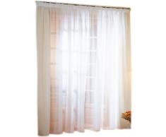 Linder 0390 /10/344 Gardine, lang, Polyester, Kräuselband, 300 x 240 cm, Leinenweiß