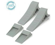Quality Clever 2 Rutschfeste Tür-Stopper mit rutschfestem Gummi-Keil und modernem Design