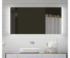 Lux-aqua Lichtspiegel Badspiegel Badezimmerspiegel mit Licht in warm & kaltweiß - 120x72 cm