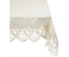 Plauener Spitze by Modespitze 3086E_14_8080 Tischdecke Design Nizza, 14 cm breite Spitze, 80 cm x 80 cm, rechteckig