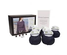 DesignEtte Medium 100% ägyptische Baumwolle Strick-Set chinesischen Laternen P Graffit