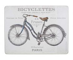 CREATIVE TOPS Tischsets Fahrrad, Bedruckt, rechteckig, Kork-Rückseite, Weiß, 30 x 23 cm