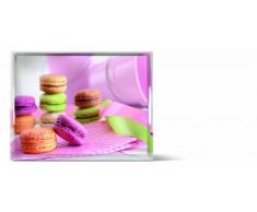 Emsa 513717 Tablett mit Macarons Dekor, Größe 40 x 31 cm, Classic