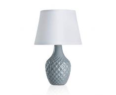 Pauleen Lovely Sparkle Tischleuchte max. 20W Tischlampe für E14 Lampen Nachttischlampe Grau Weiß 230V Keramik/Stoff ohne Leuchtmittel 48019
