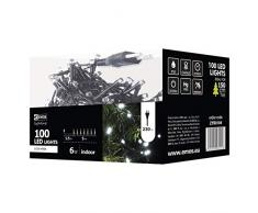 Emos LED Lichterkette Typ Classic Cold, Länge 6,5m, 100 LEDs, 230V mit Stecker