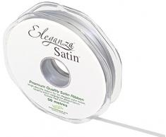 Eleganza 3 mm x 50 m Satinband doppelseitig, Silber