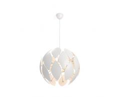 Philips myLiving Pendelleuchte Chiffon, 60 W, Plastik, E27, weiß, 59 x 59 x 52,4 cm, 4093331PN