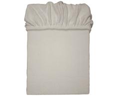 Mesana C-10004/30 Mikrofaser Fleece Spannbetttuch 180 - 200 x 200 cm, kuschelig weich und warm, viele Farben, silber