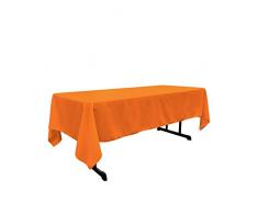 LA, Leinen, Polyester, Popelin, Tischdecke, Polyester, Orange, 152.4 x 305 x 0.04 cm
