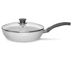 BALLARINI 28cm & Glasdeckel Schmorpfanne, Viterbo, 28 cm, Edelstahl, grau, 20 cm