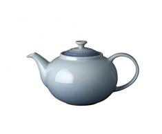 Le Creuset Klassische Teekanne, Rund, 1,3 Liter, Steinzeug, Coastal Blue