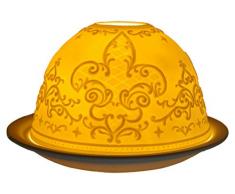 Himmlische Düfte Geschenkartikel GmbH Gothik Windlicht, Porzellan, Weiss, 12x12x8 cm