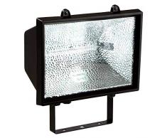 as - Schwabe Halogenstrahler - 1000 W Halogen-Fluter geeignet als Baustrahler / Arbeitsleuchte – Energieklasse E - Halogenspot inklusive Leuchtmittel - Leuchte für den Außenbereich - Schwarz I 44109