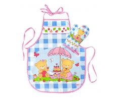 Heless 220 Kinderbackschürze mit Topfhandschuh, 2 teilig