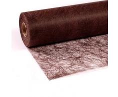 25 m x 30 cm Sizoflor® Vlies Original Tischband Tischläufer Schokobraun braun Dunkelbraun für Hochzeit, Weihnachten.