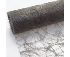 Deko AS GmbH Sizoweb Tischband anthrazit - Taupe 20 cm Rolle 25 Meter 64 026-R