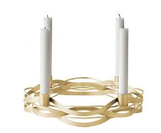 Stelton Adventskranz, Metall, Gold, Ø 26.6cm x H 6cm
