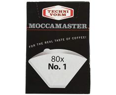 Moccamaster 85090 Cup-One Filters Filterkaffeemaschine, Aluminium, weiÃ