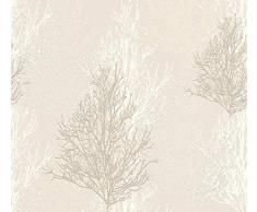 A.S. Creation Tapete cremeweiß silber metallic, 10,05 m x 0,53 m