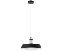 EGLO TABANERA Hängeleuchte, Stahl, 60 W, schwarz, weiss