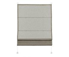 GARDINIA Raffrollo zum Klemmen, Raffgardine, Transparent, Alle Montage-Teile inklusive, EASYFIX Raffrollo mit zwei Bedienschienen, Kaffee, 70 x 140 cm (BxH)