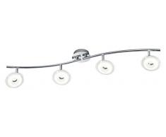 Trio Leuchten LED-Schiene Pilatus Kunststoff chromfarbig, Schirm Acryl weià 875910406