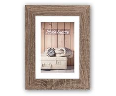 Unbekannt AmazonUkkitchen Zep Nelson Bilderrahmen, Holz, fÃ¼r 5 Fotos, Holz, braun, 34.5 x 1.9 x 34.5 cm