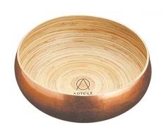 Master Class Schale Servierschüssel, 26 cm groß, gepresst, Bambus, lackiert, goldfarben