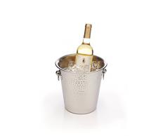 BarCraft BCCHAMBUCHAM Sektkühler, Gehämmerter Edelstahl