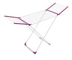 Meliconi 72200003502BC Wäscheständer, Metall, Violett, 180 x 56 cm