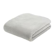 Gözze Premium Cashmere-Feeling Wohn- und Kuscheldecke, 130 x 170 cm, Silber, 40128-90-130170