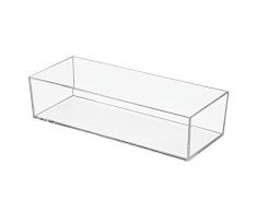 InterDesign 20210EU Luci Kosmetik-Organizer Ablage für Waschtisch Schrank zum Aufbewahren von Makeup, Kosmetika - Medium, Durchsichtig Plastik 30,48 x 12,70 x 7,62 cm
