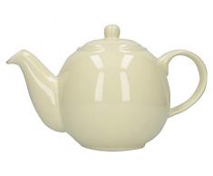 Dexam London Pottery Teekanne rund, für 4 Tassen, Elfenbein