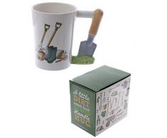 Puckator Subito Erhältlich Tasse Mug Colation aus Keramik mit Griff in Form Einer Schaufel für Garten