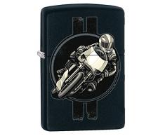Zippo PL MOTORRACER 60000915 Feuerzeug, Messing, Schwarz, one Size