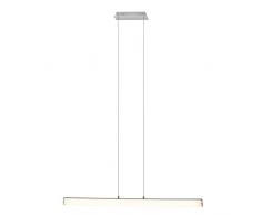 Brilliant Tube LED Pendelleuchte Balken 100cm mit Touchdimmer chrom/weiß 1685 Lumen, LED integriert