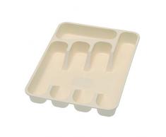 keeeper Besteckkasten mit 5 Fächern, Schubladeneinsatz, 33,5 x 26,5 x 5 cm, Pablo, Creme