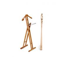 Mondex mon8371 - Faltbarer Kleiderständer aus 102/Hartholz mit Chromfinish, 110 x 47 x 7 cm