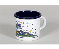 Krüger Karl Becher 8 cm Gänseglück, Emaille, Weiß, 8 x 8 x 10 cm