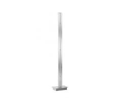 WOFI Standleuchte, Aluminium, Integriert, 38 W, Silber, 26.4 x 16.4 x 141 cm