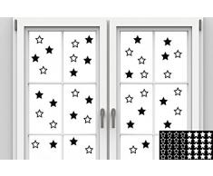 Kleb-drauf 40 Sterne/Rot - glÃ¤nzend - Aufkleber zur Dekoration von WÃ¤nden, Glas, Fliesen und Allen Anderen glatten OberflÃ¤chen im Innenbereich