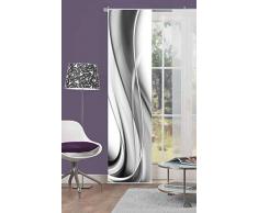 Home Fashion SCHIEBEVORHANG DEKOSTOFF Digitaldruck ONDA, Stoff, grau, 245 x 60 cm