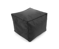 Thedecofactory Sitzsack Quadratisch, Polyester, Schwarz, 30 x 30 x 25 cm