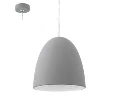 EGLO Hängeleuchte, Keramik, E27, Grau, 20.5 x 20.5 x 110 cm