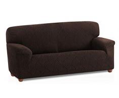 Stretch Sofahusse Aitana - Farbe Braun - 4 Sitzer (von 200 bis 240 cm)